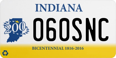 IN license plate 060SNC
