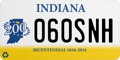 IN license plate 060SNH