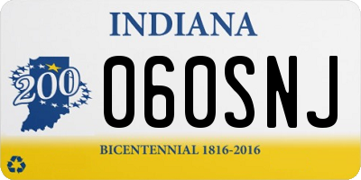 IN license plate 060SNJ