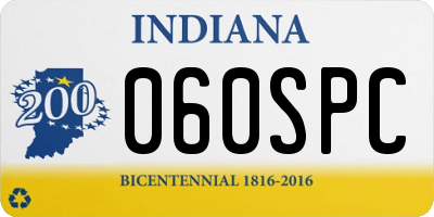 IN license plate 060SPC