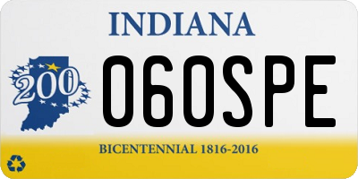 IN license plate 060SPE