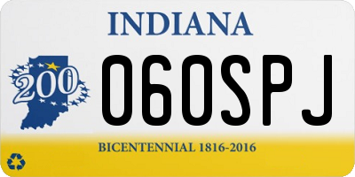 IN license plate 060SPJ