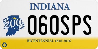 IN license plate 060SPS