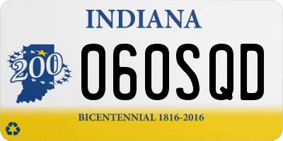 IN license plate 060SQD