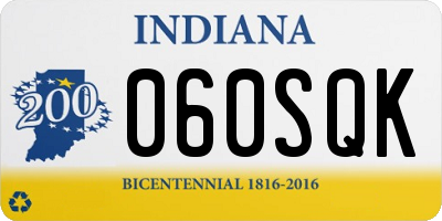 IN license plate 060SQK