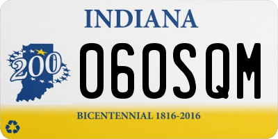 IN license plate 060SQM