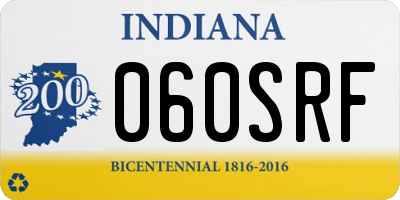 IN license plate 060SRF