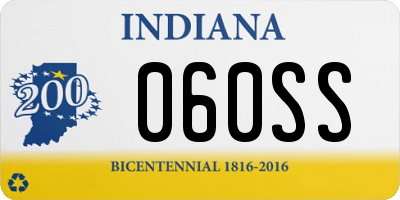 IN license plate 060SS