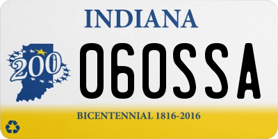 IN license plate 060SSA