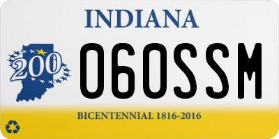 IN license plate 060SSM