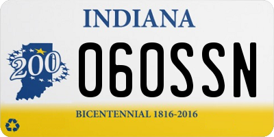 IN license plate 060SSN