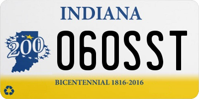 IN license plate 060SST