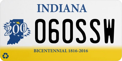 IN license plate 060SSW