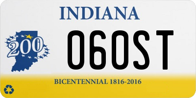 IN license plate 060ST