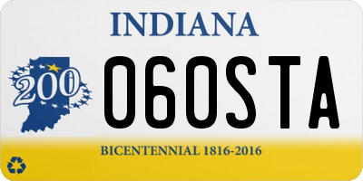 IN license plate 060STA