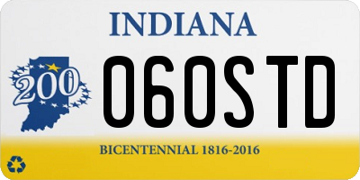 IN license plate 060STD
