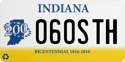 IN license plate 060STH