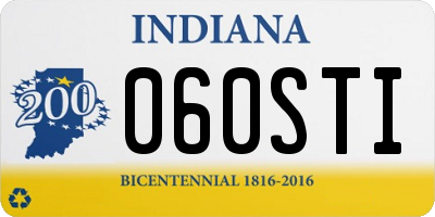 IN license plate 060STI