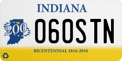 IN license plate 060STN