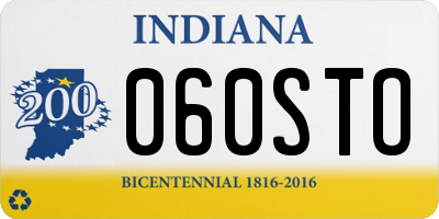 IN license plate 060STO