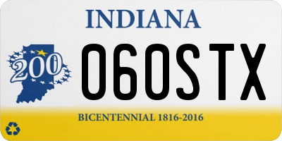 IN license plate 060STX