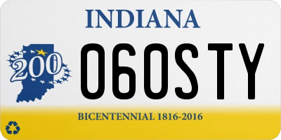IN license plate 060STY