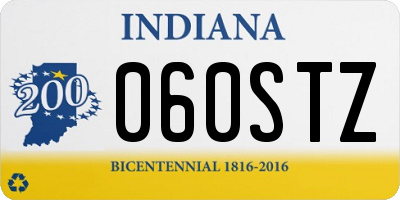 IN license plate 060STZ