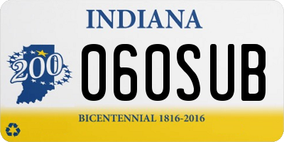 IN license plate 060SUB