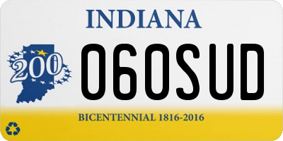 IN license plate 060SUD