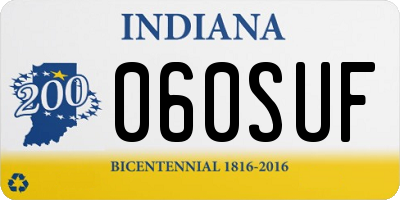 IN license plate 060SUF