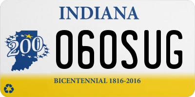 IN license plate 060SUG