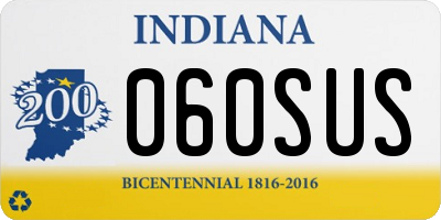 IN license plate 060SUS