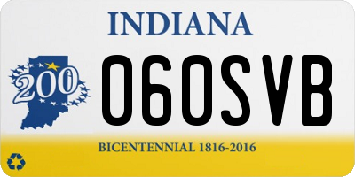 IN license plate 060SVB