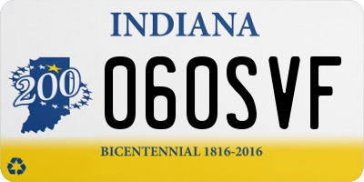 IN license plate 060SVF