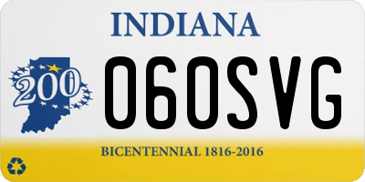 IN license plate 060SVG