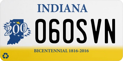 IN license plate 060SVN