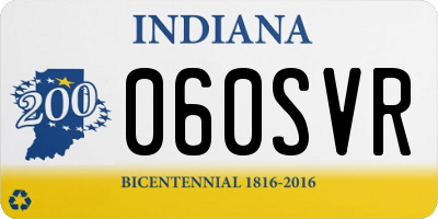IN license plate 060SVR