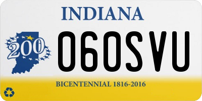 IN license plate 060SVU