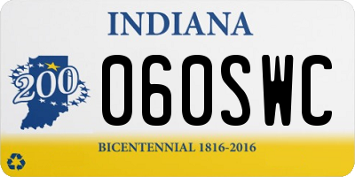 IN license plate 060SWC