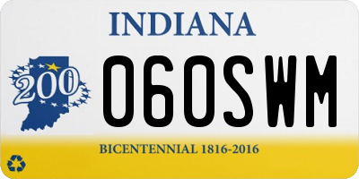 IN license plate 060SWM