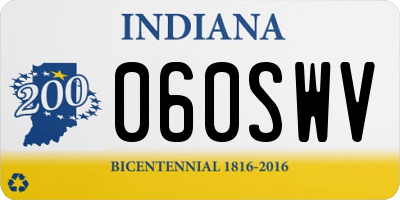 IN license plate 060SWV