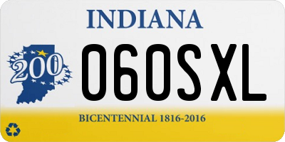 IN license plate 060SXL