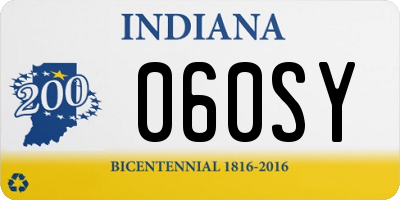 IN license plate 060SY