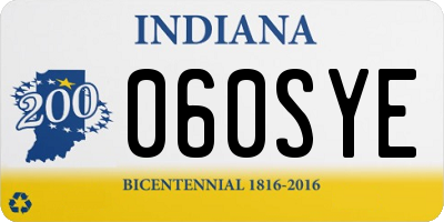 IN license plate 060SYE