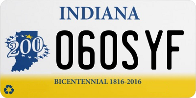 IN license plate 060SYF
