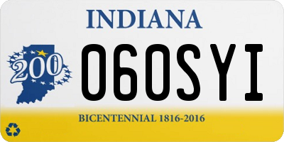 IN license plate 060SYI