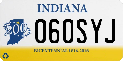 IN license plate 060SYJ