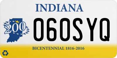 IN license plate 060SYQ