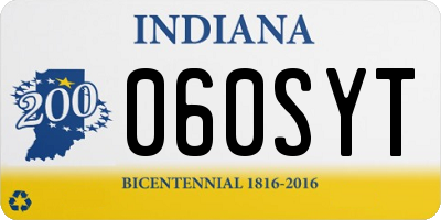 IN license plate 060SYT