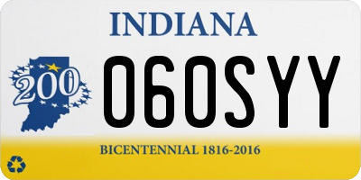 IN license plate 060SYY